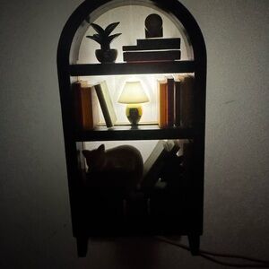 Arched Bookshelf Night Light Wallflower